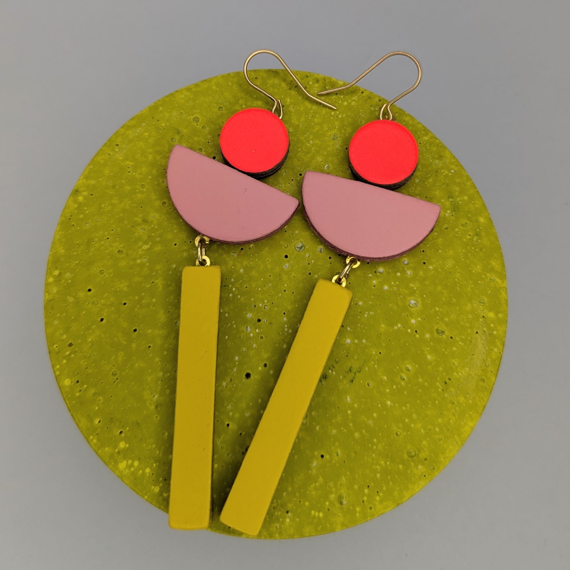 Arc Earrings made by Kay Morgan.