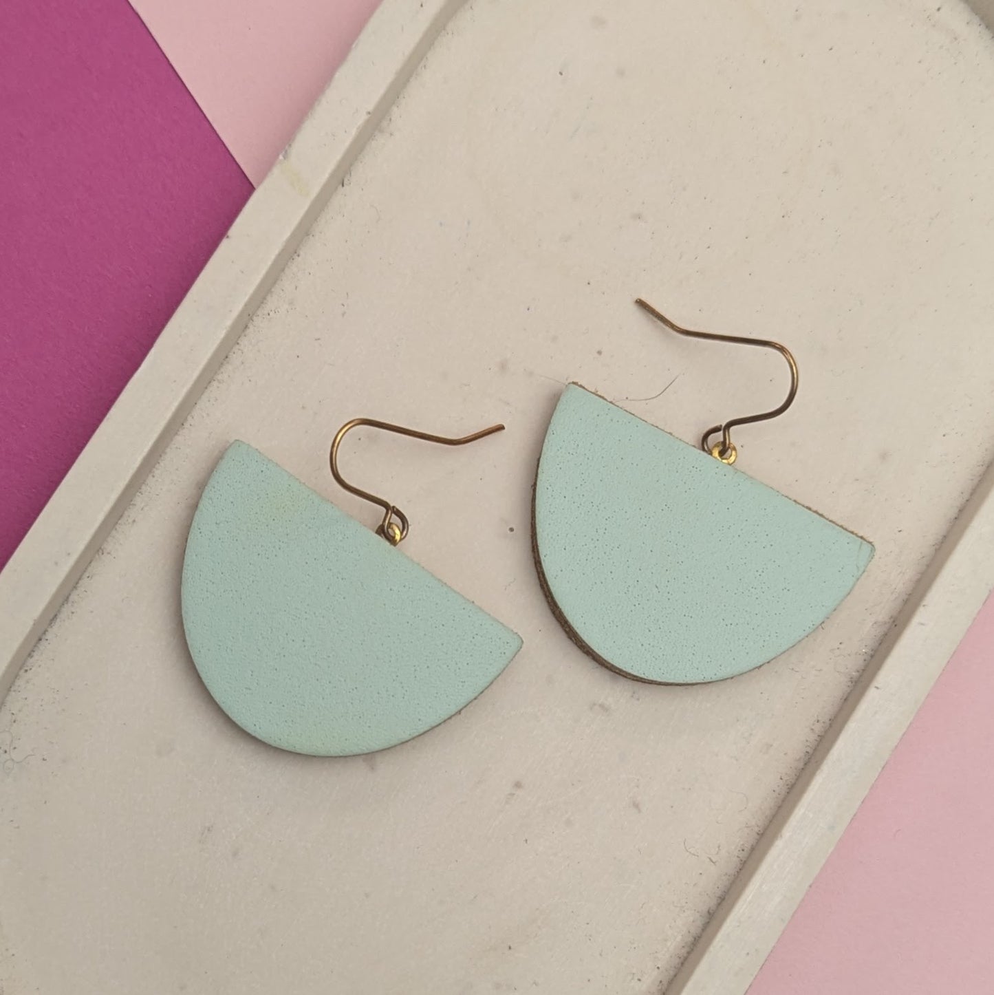 SALE LARGE SEMI CIRCLE EARRINGS.