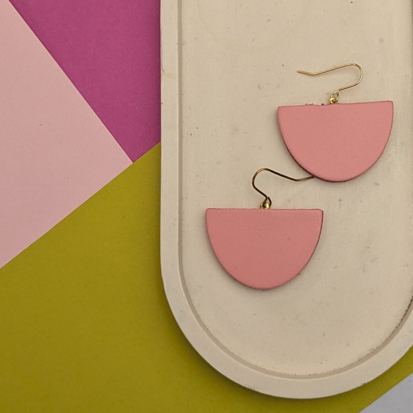 SALE LARGE SEMI CIRCLE EARRINGS.