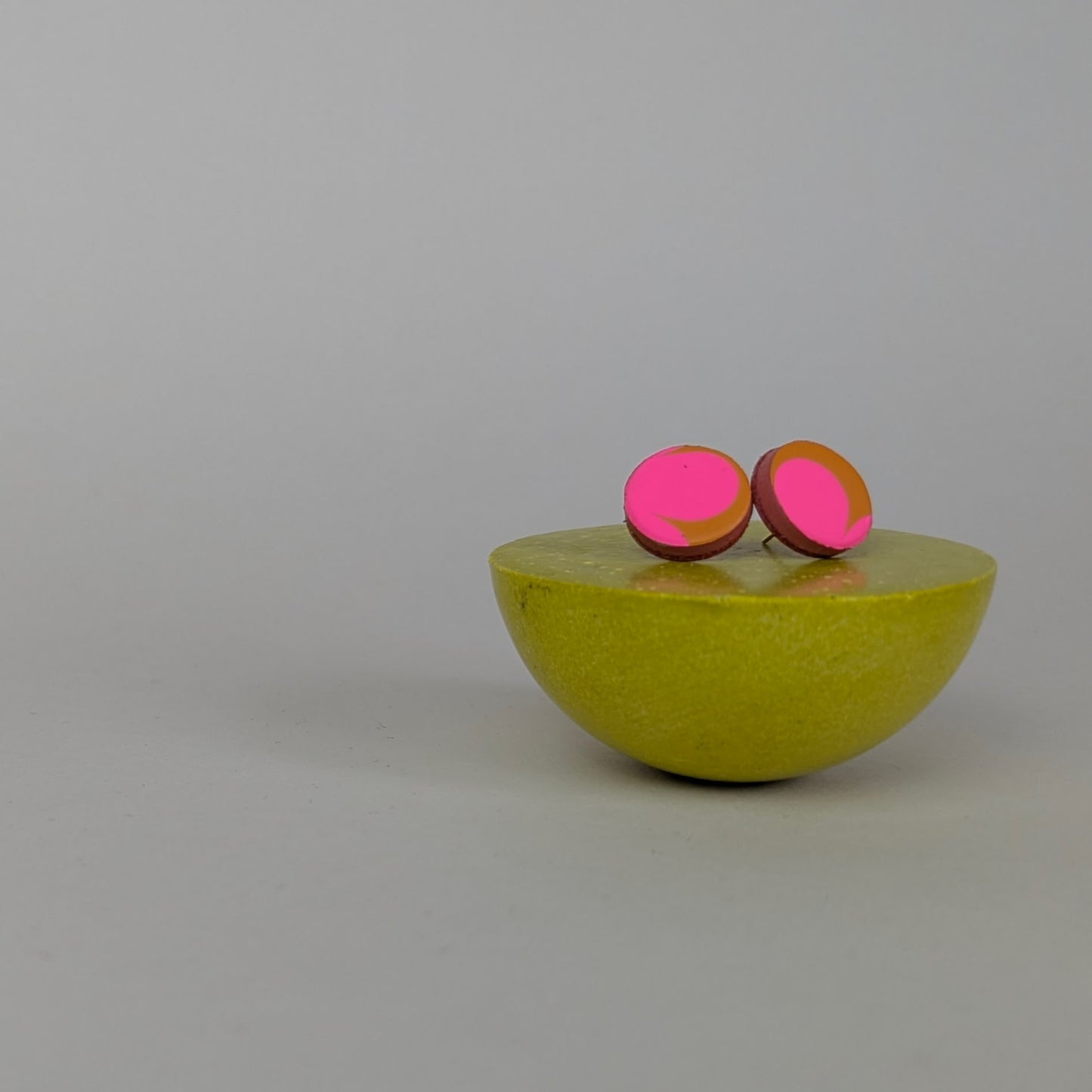 Patterned Medium Circle Studs