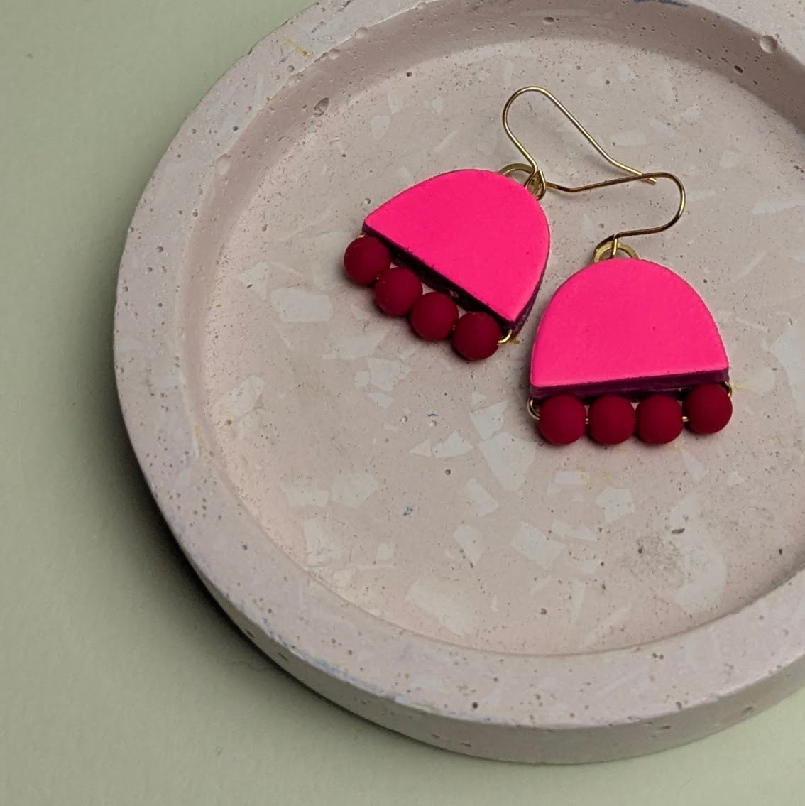 BEADED ARCH EARRINGS