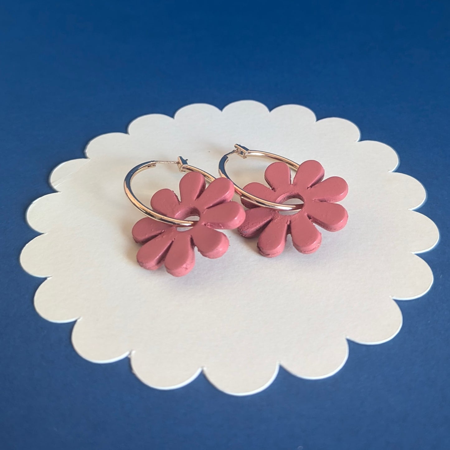 SAMPLE//Flower hoop charms.