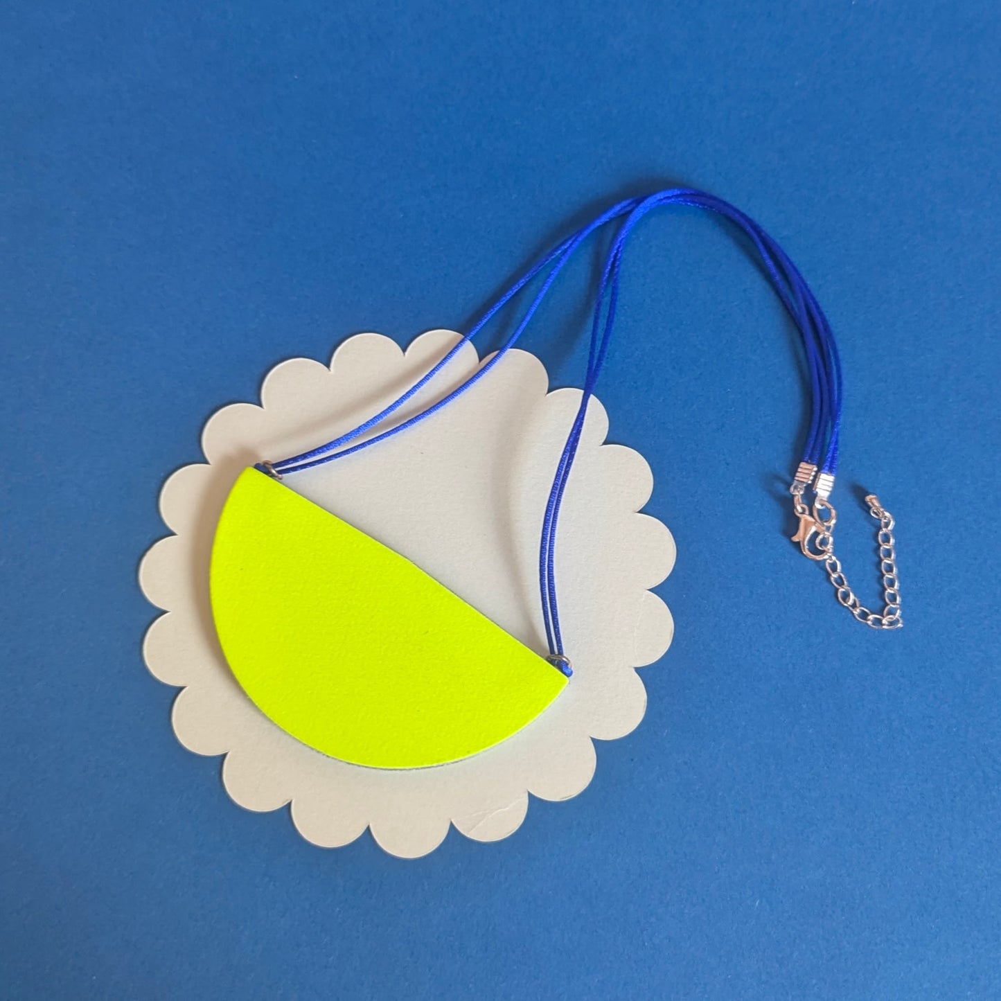 SALE//Large semi circle necklace.