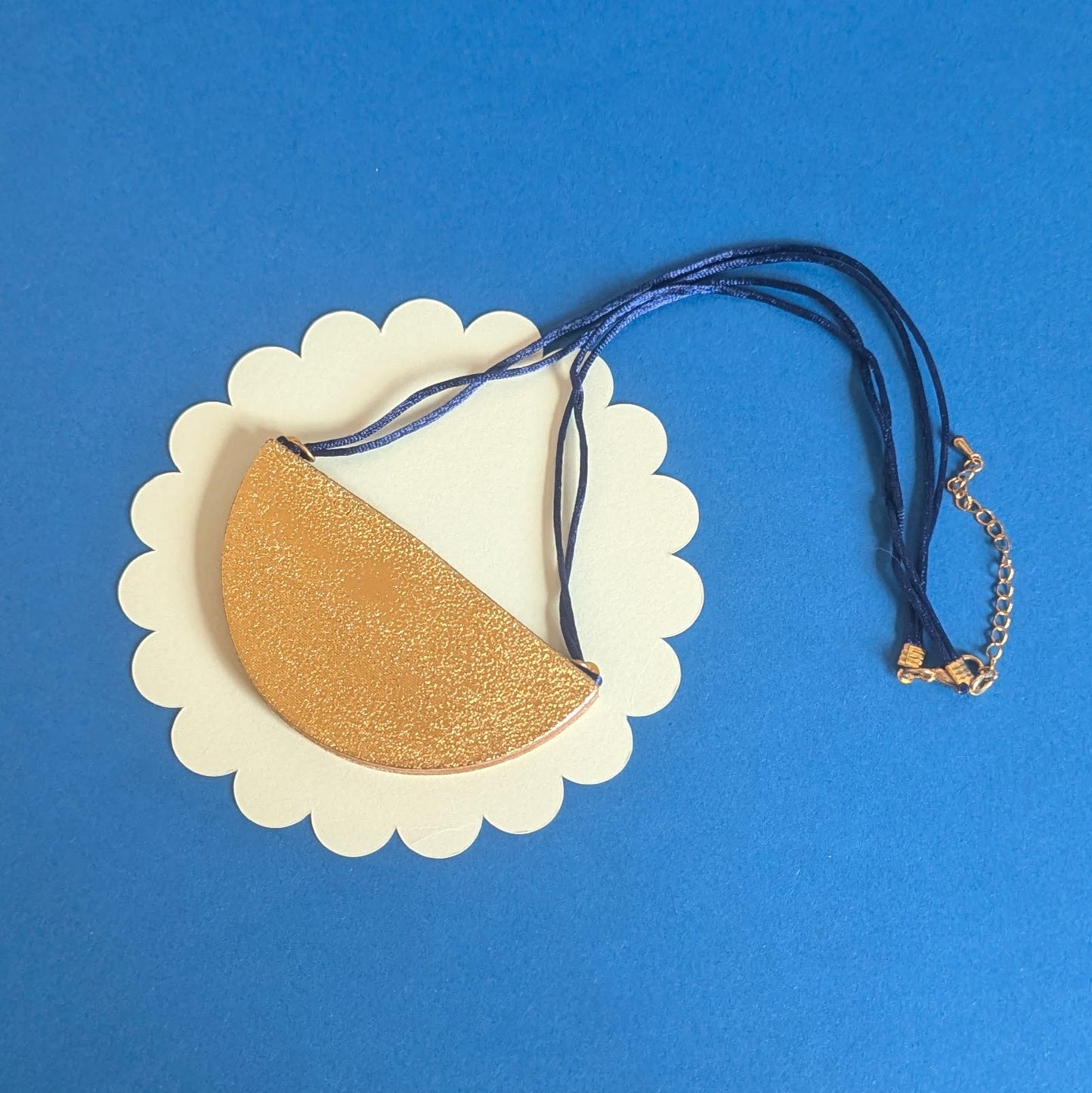 SALE//Large semi circle necklace.