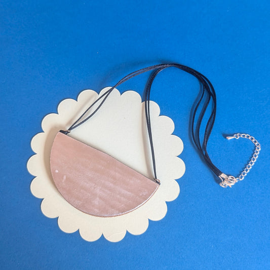 SALE//Large semi circle necklace.