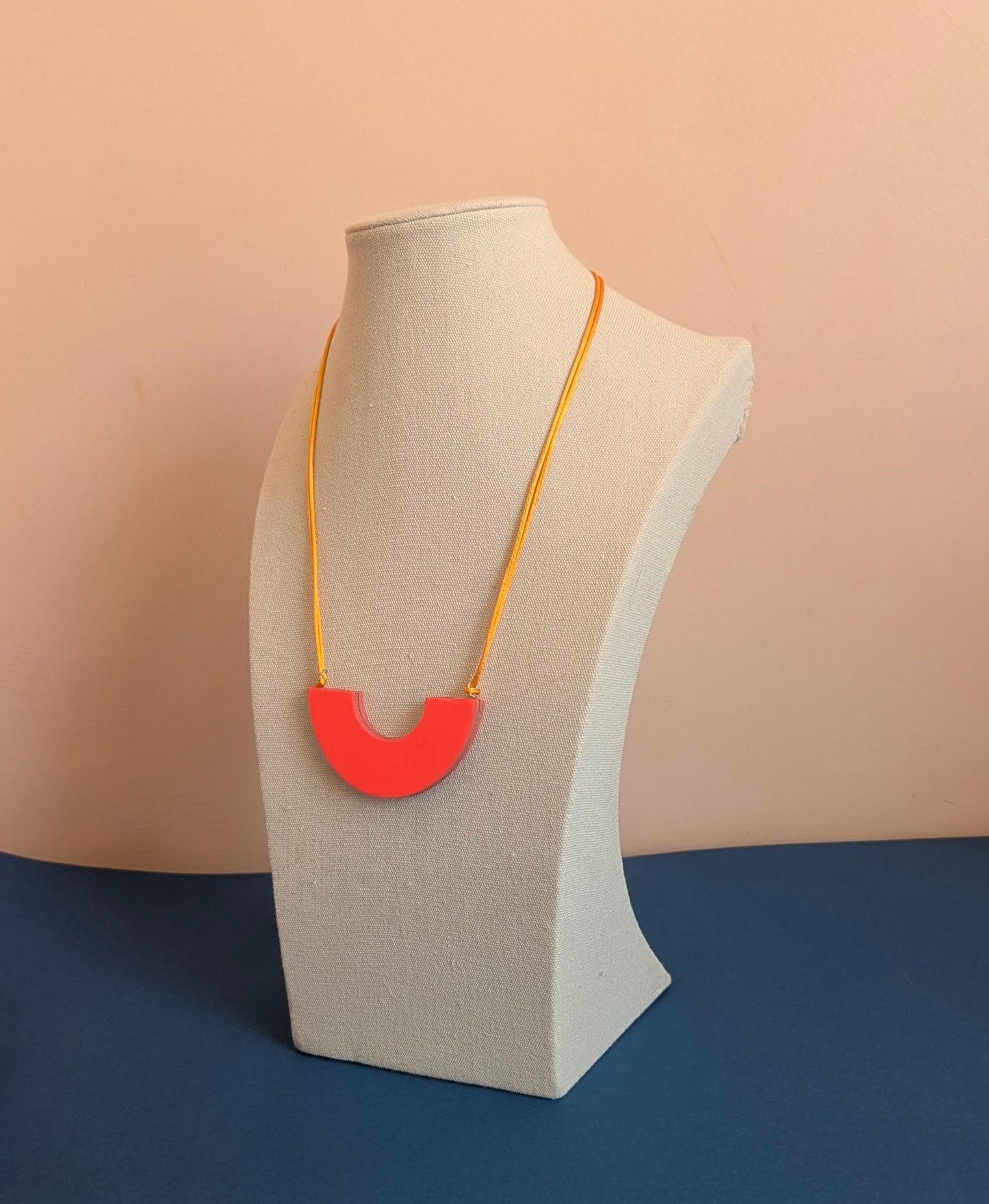 SAMPLE//Large scoop necklace.